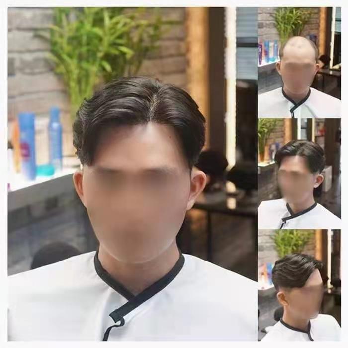 假发块粘贴佩戴技巧 \